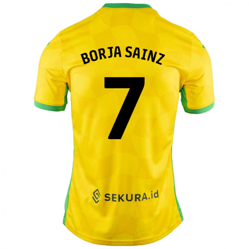 Niño Camiseta Borja Sainz #7 Amarillo Verde 1ª Equipación 2024/25 La Camisa Perú