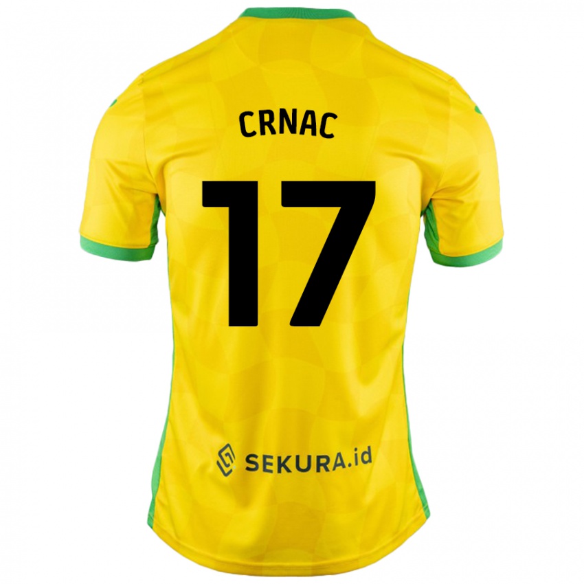 Niño Camiseta Ante Crnac #17 Amarillo Verde 1ª Equipación 2024/25 La Camisa Perú