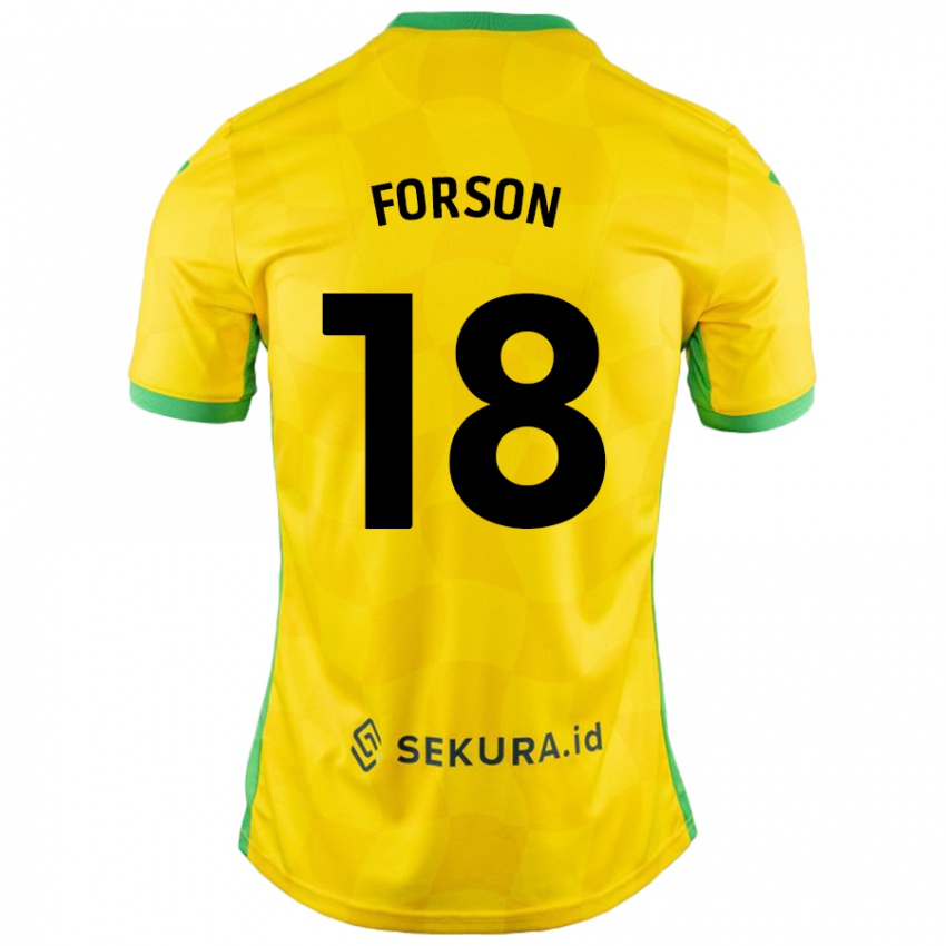 Niño Camiseta Amankwah Forson #18 Amarillo Verde 1ª Equipación 2024/25 La Camisa Perú