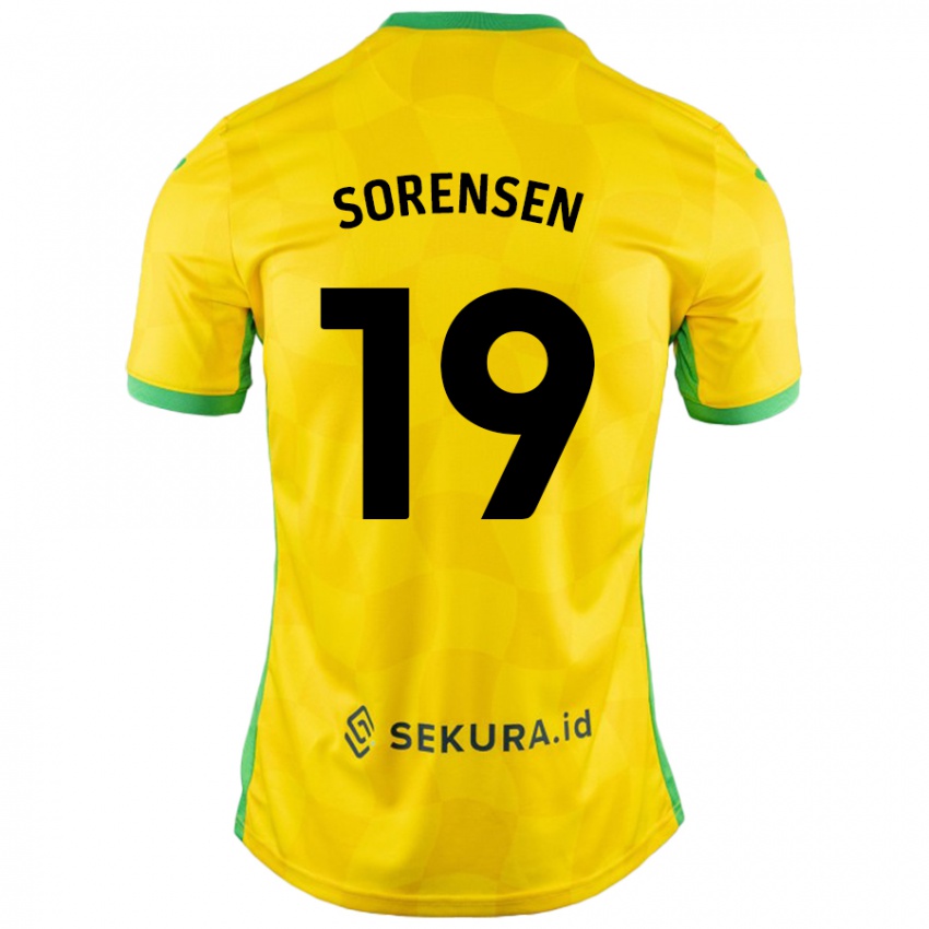 Niño Camiseta Jacob Lungi Sørensen #19 Amarillo Verde 1ª Equipación 2024/25 La Camisa Perú