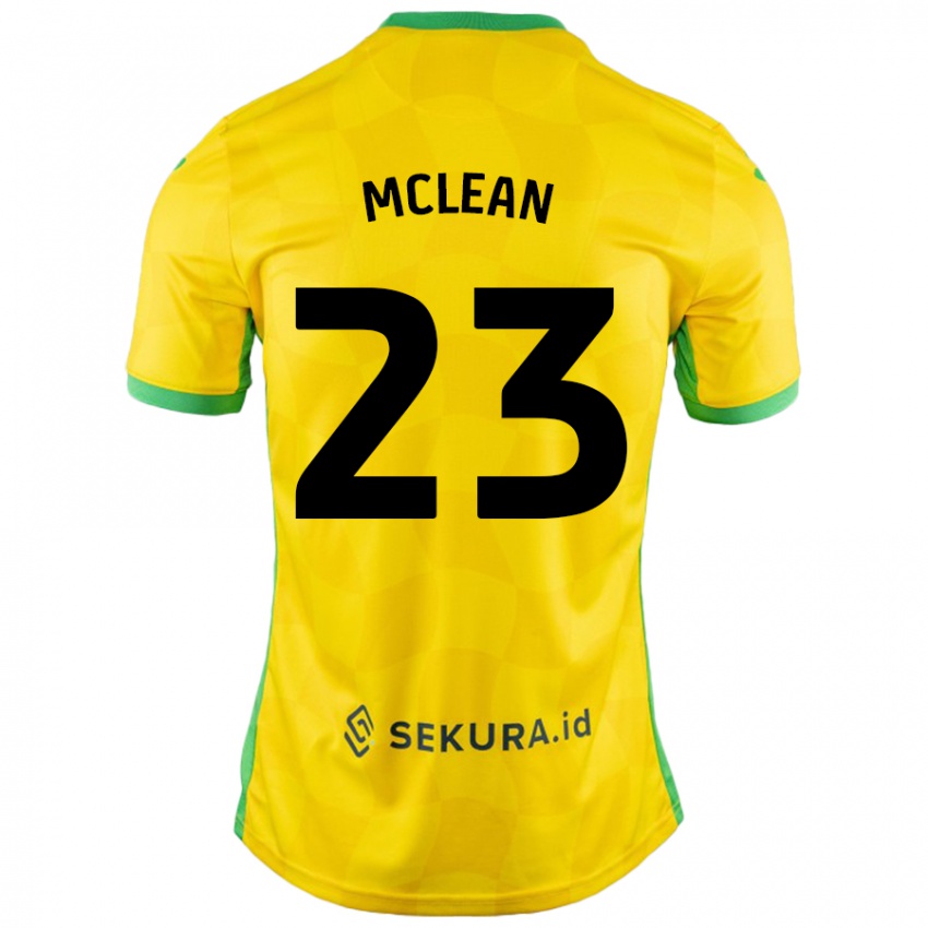 Niño Camiseta Kenny Mclean #23 Amarillo Verde 1ª Equipación 2024/25 La Camisa Perú