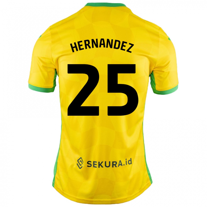 Niño Camiseta Onel Hernández #25 Amarillo Verde 1ª Equipación 2024/25 La Camisa Perú