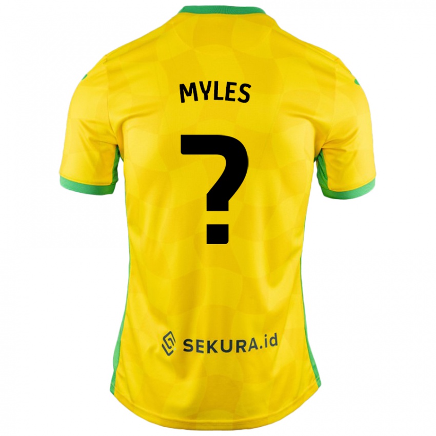 Niño Camiseta Elliot Myles #0 Amarillo Verde 1ª Equipación 2024/25 La Camisa Perú