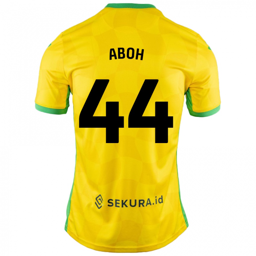 Niño Camiseta Ken Aboh #44 Amarillo Verde 1ª Equipación 2024/25 La Camisa Perú