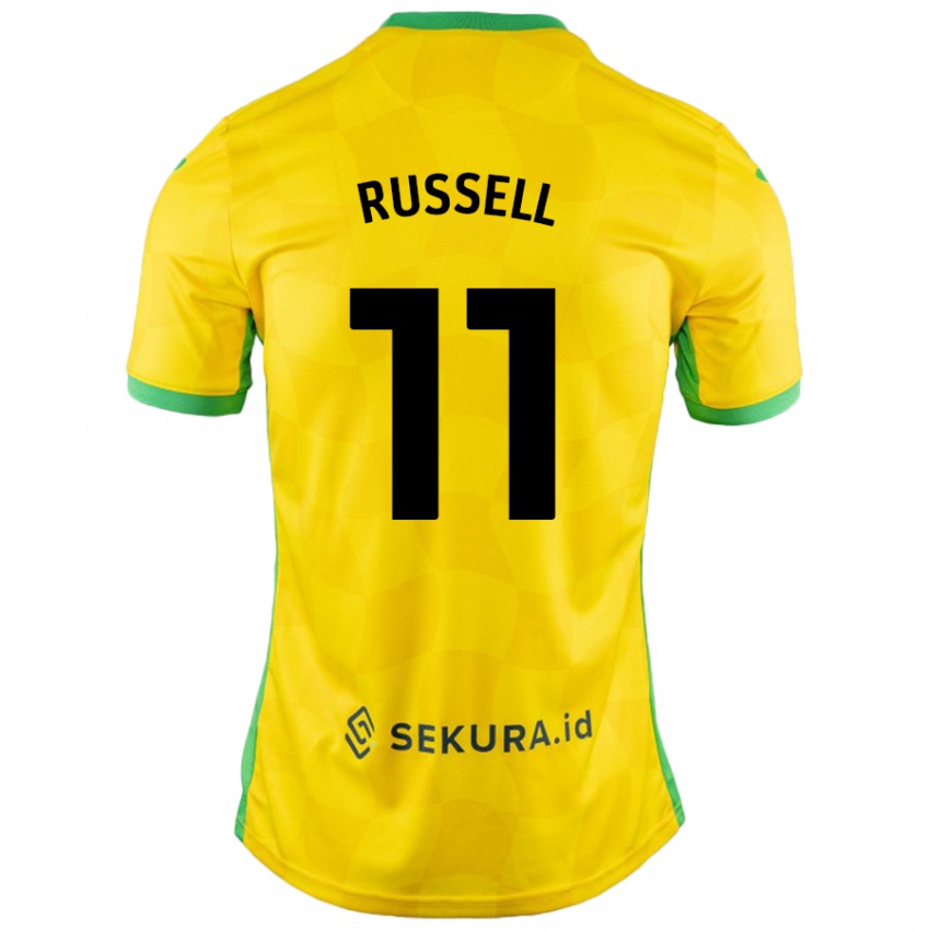 Niño Camiseta Rebecca Russell #11 Amarillo Verde 1ª Equipación 2024/25 La Camisa Perú