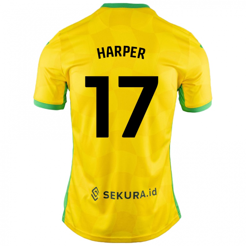 Niño Camiseta Jess Harper #17 Amarillo Verde 1ª Equipación 2024/25 La Camisa Perú