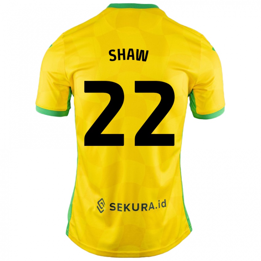 Niño Camiseta Shannon Shaw #22 Amarillo Verde 1ª Equipación 2024/25 La Camisa Perú