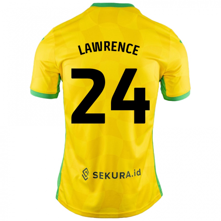 Niño Camiseta Rachel Lawrence #24 Amarillo Verde 1ª Equipación 2024/25 La Camisa Perú