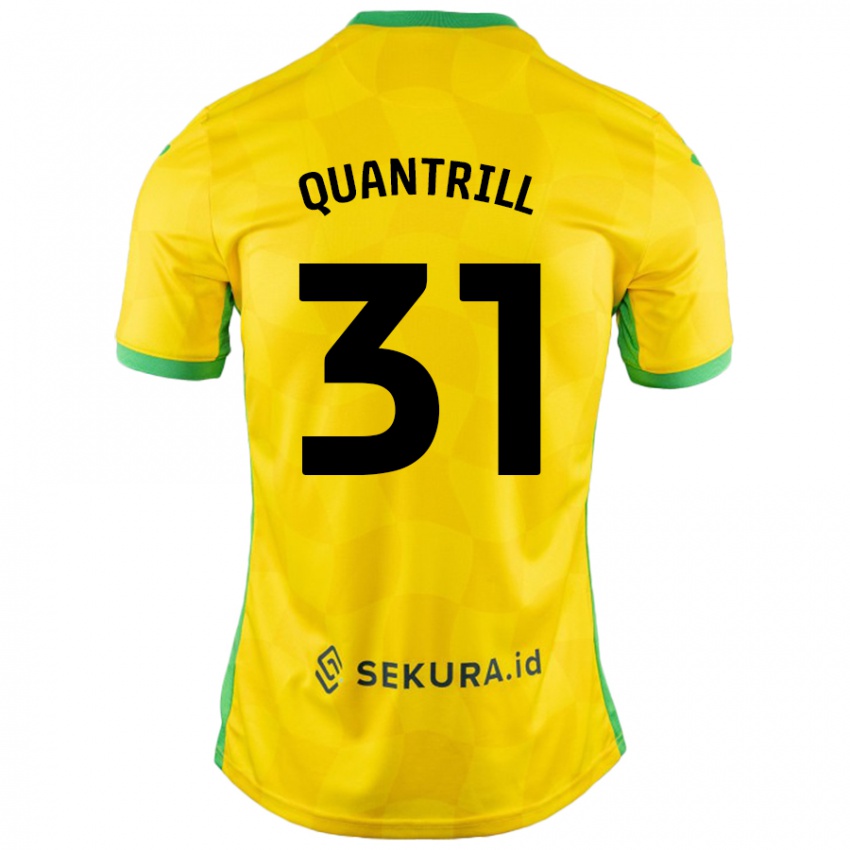 Niño Camiseta Sarah Quantrill #31 Amarillo Verde 1ª Equipación 2024/25 La Camisa Perú