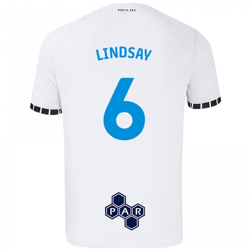 Niño Camiseta Liam Lindsay #6 Blanco 1ª Equipación 2024/25 La Camisa Perú