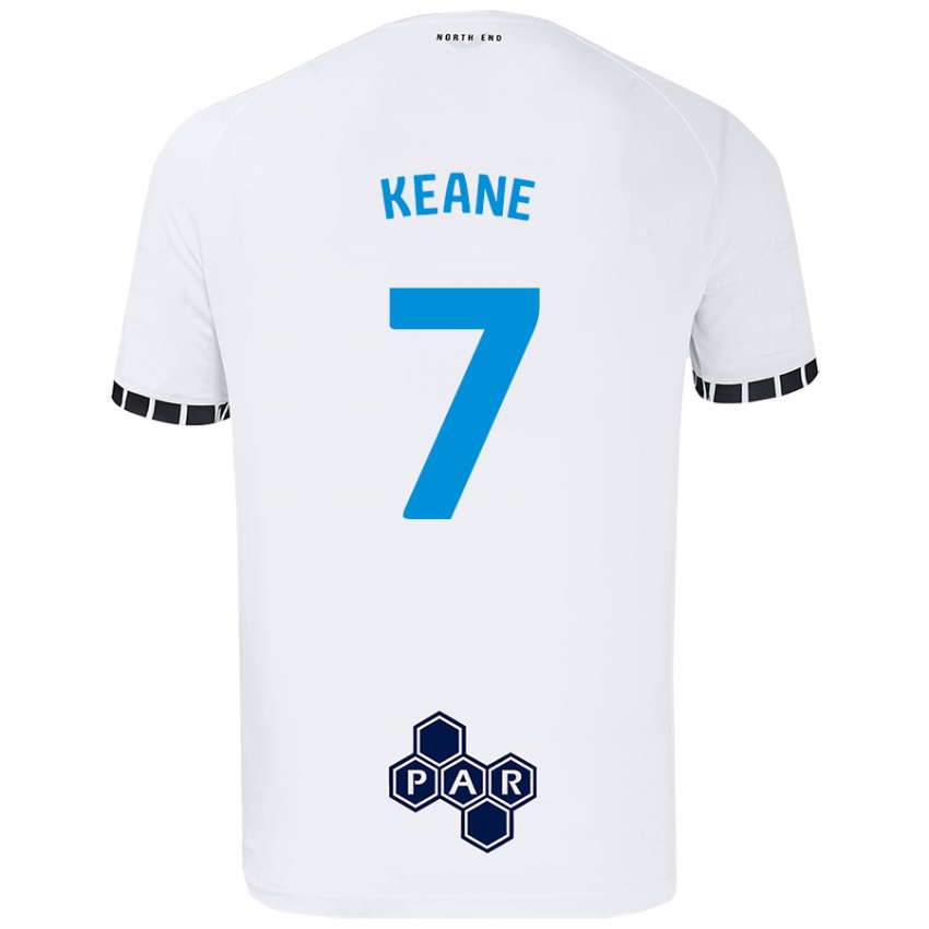 Niño Camiseta Will Keane #7 Blanco 1ª Equipación 2024/25 La Camisa Perú