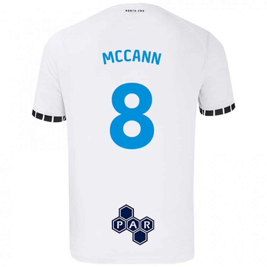 Niño Camiseta Ali Mccann #8 Blanco 1ª Equipación 2024/25 La Camisa Perú