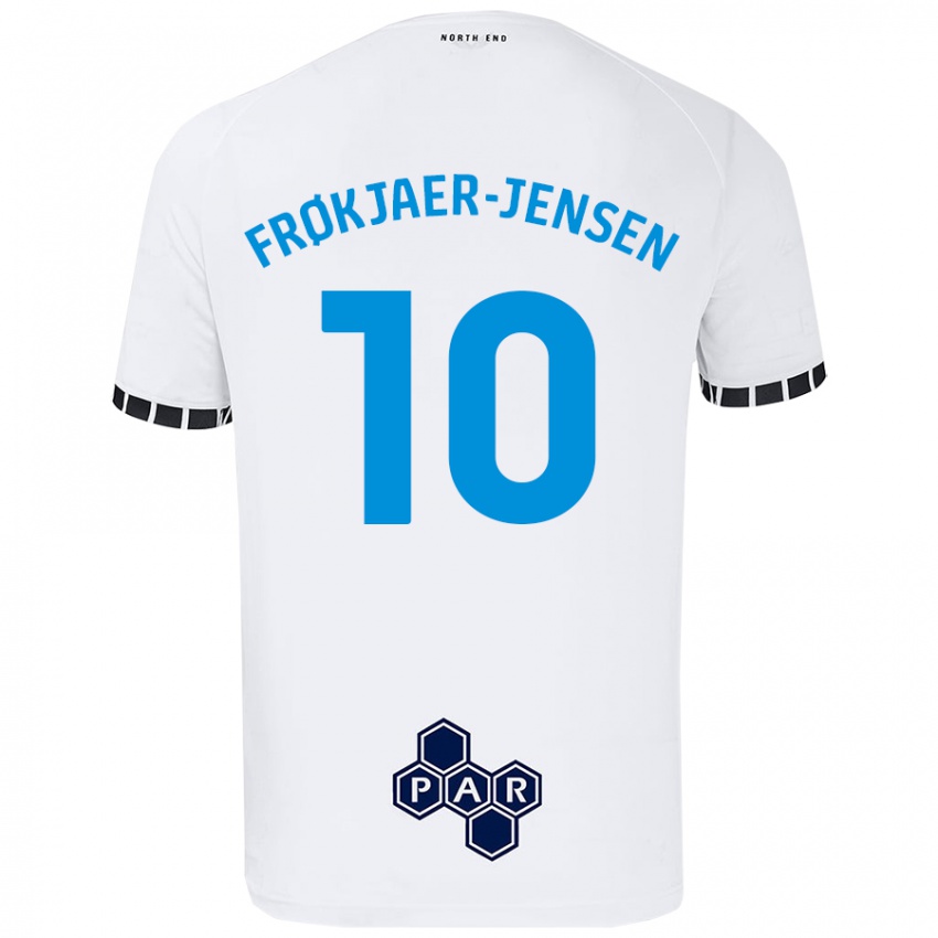 Niño Camiseta Mads Frøkjaer-Jensen #10 Blanco 1ª Equipación 2024/25 La Camisa Perú