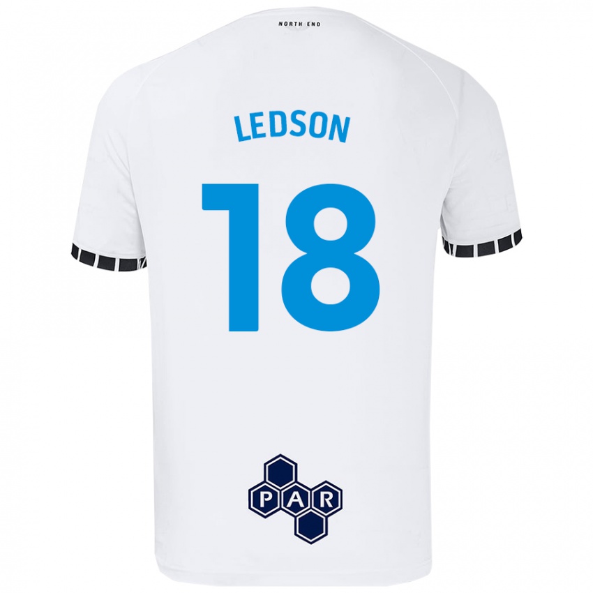 Niño Camiseta Ryan Ledson #18 Blanco 1ª Equipación 2024/25 La Camisa Perú