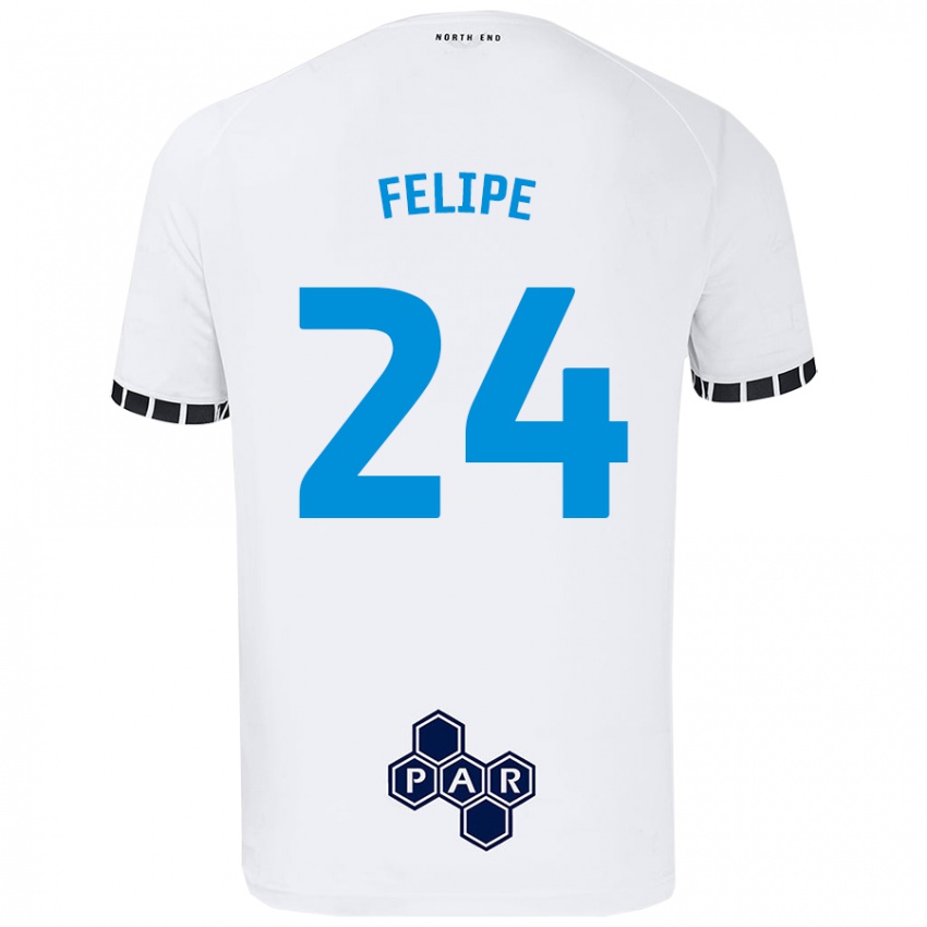 Niño Camiseta Felipe #24 Blanco 1ª Equipación 2024/25 La Camisa Perú