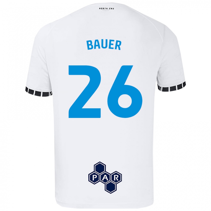 Niño Camiseta Patrick Bauer #26 Blanco 1ª Equipación 2024/25 La Camisa Perú