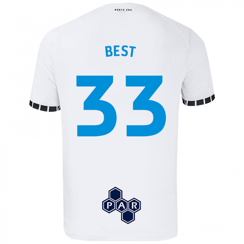 Niño Camiseta Kian Best #33 Blanco 1ª Equipación 2024/25 La Camisa Perú