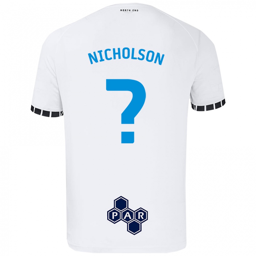 Niño Camiseta Joseph Nicholson #0 Blanco 1ª Equipación 2024/25 La Camisa Perú