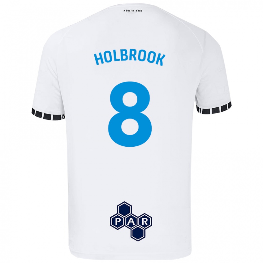 Niño Camiseta Jess Holbrook #8 Blanco 1ª Equipación 2024/25 La Camisa Perú