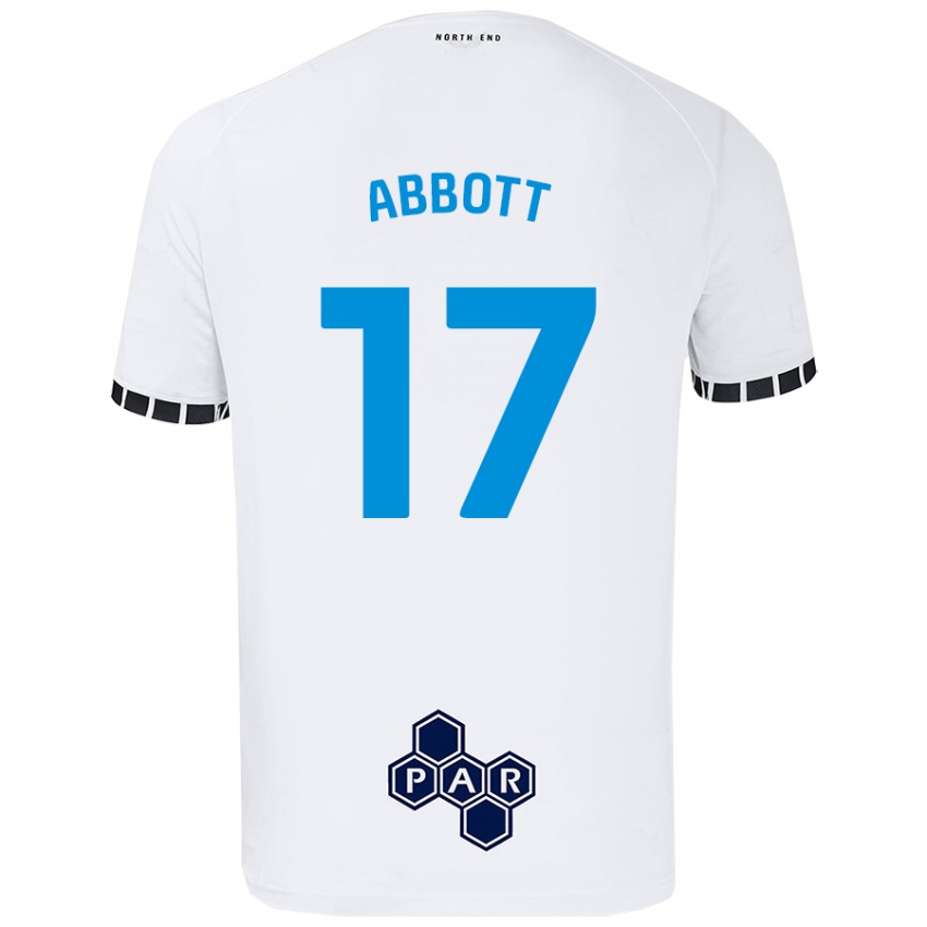 Niño Camiseta Becky Abbott #17 Blanco 1ª Equipación 2024/25 La Camisa Perú