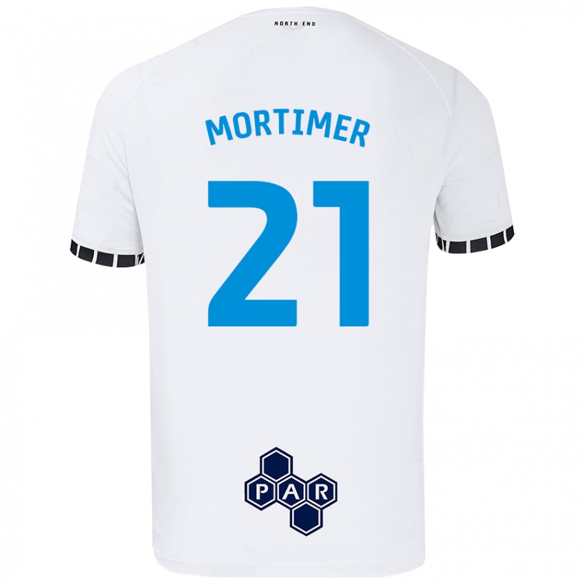 Niño Camiseta Jodie Mortimer #21 Blanco 1ª Equipación 2024/25 La Camisa Perú