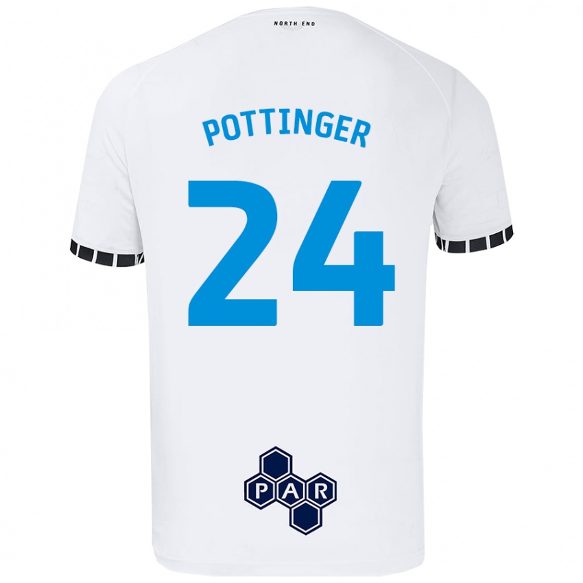 Niño Camiseta Kaya Pottinger #24 Blanco 1ª Equipación 2024/25 La Camisa Perú