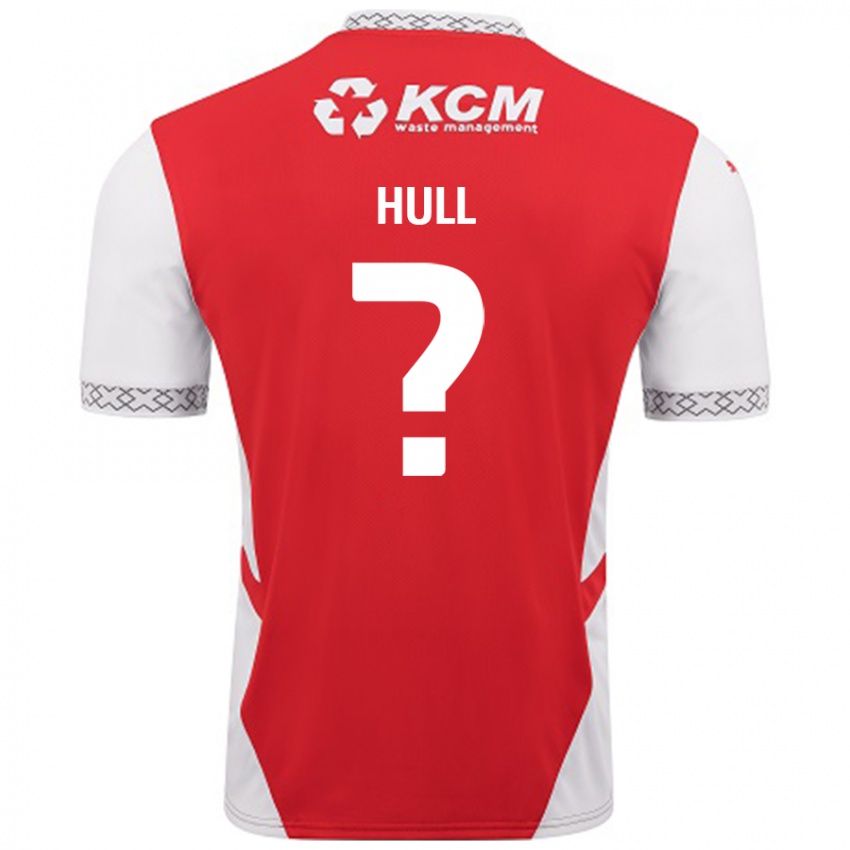 Niño Camiseta Jake Hull #0 Rojo Blanco 1ª Equipación 2024/25 La Camisa Perú