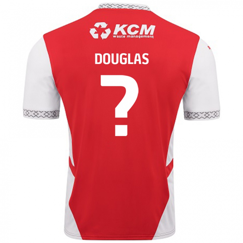 Niño Camiseta Hamish Douglas #0 Rojo Blanco 1ª Equipación 2024/25 La Camisa Perú