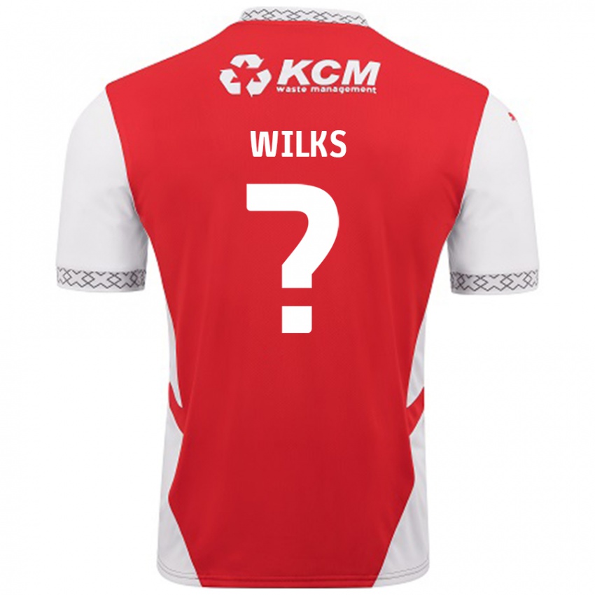 Niño Camiseta Mallik Wilks #0 Rojo Blanco 1ª Equipación 2024/25 La Camisa Perú