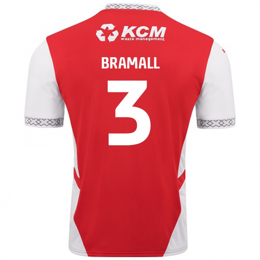 Niño Camiseta Cohen Bramall #3 Rojo Blanco 1ª Equipación 2024/25 La Camisa Perú