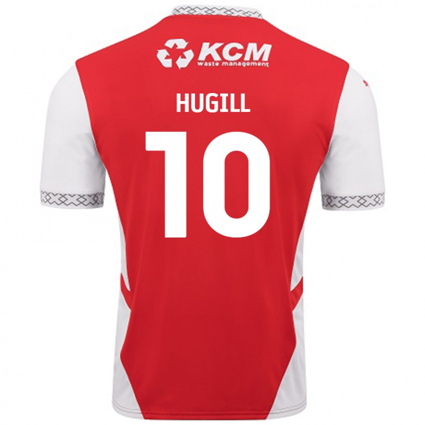 Niño Camiseta Jordan Hugill #10 Rojo Blanco 1ª Equipación 2024/25 La Camisa Perú