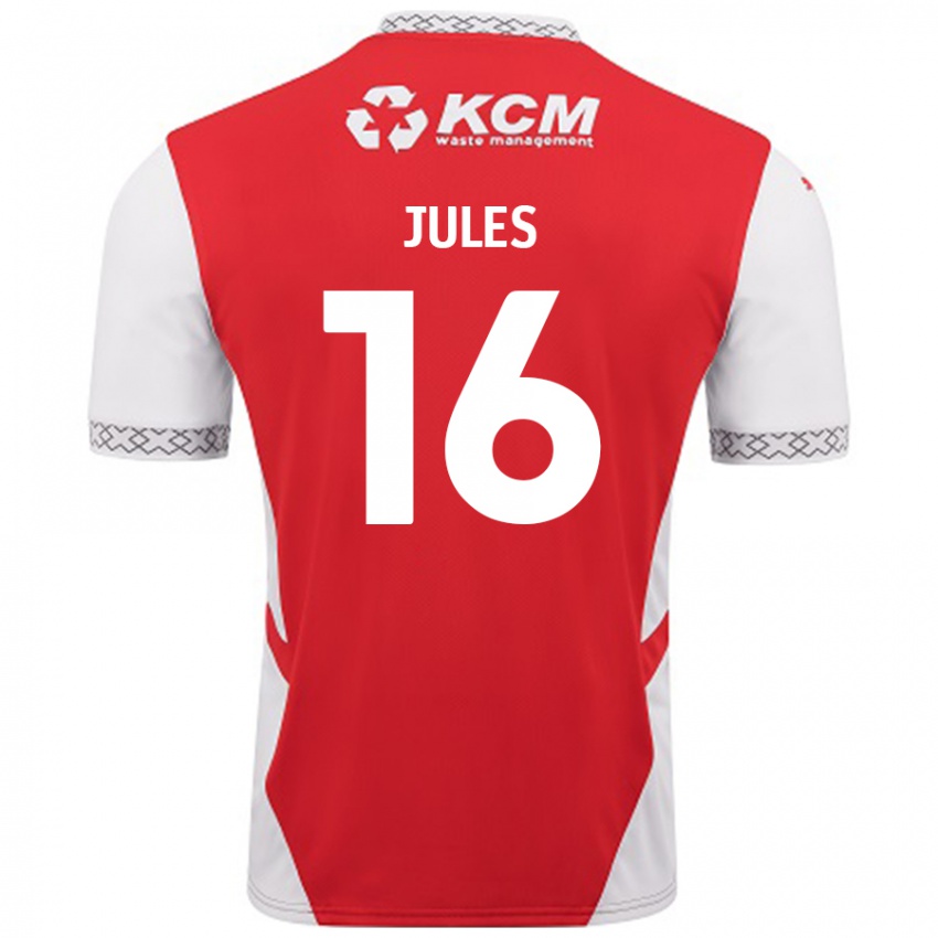 Niño Camiseta Zak Jules #16 Rojo Blanco 1ª Equipación 2024/25 La Camisa Perú