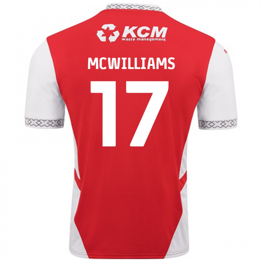 Niño Camiseta Shaun Mcwilliams #17 Rojo Blanco 1ª Equipación 2024/25 La Camisa Perú