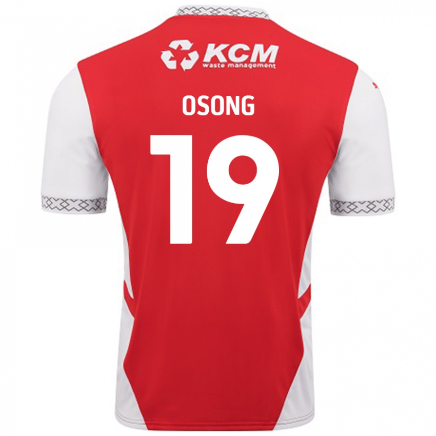 Niño Camiseta Detlef Esapa Osong #19 Rojo Blanco 1ª Equipación 2024/25 La Camisa Perú