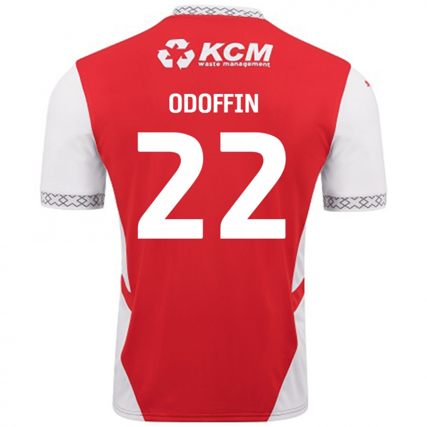 Niño Camiseta Hakeem Odoffin #22 Rojo Blanco 1ª Equipación 2024/25 La Camisa Perú