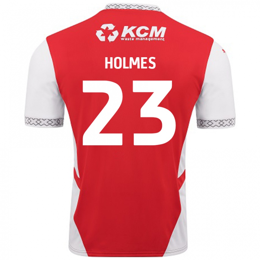 Niño Camiseta Jack Holmes #23 Rojo Blanco 1ª Equipación 2024/25 La Camisa Perú