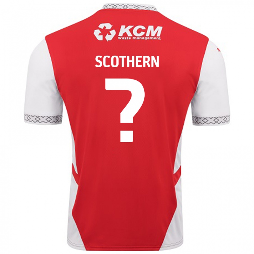 Niño Camiseta Ben Scothern #0 Rojo Blanco 1ª Equipación 2024/25 La Camisa Perú