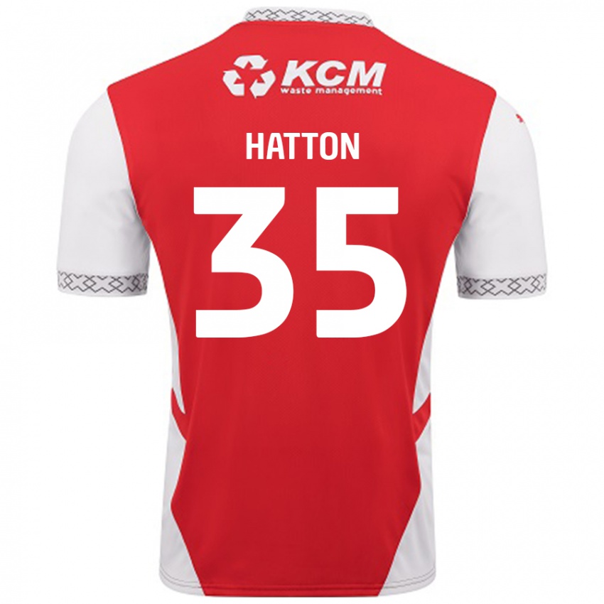 Niño Camiseta Ben Hatton #35 Rojo Blanco 1ª Equipación 2024/25 La Camisa Perú