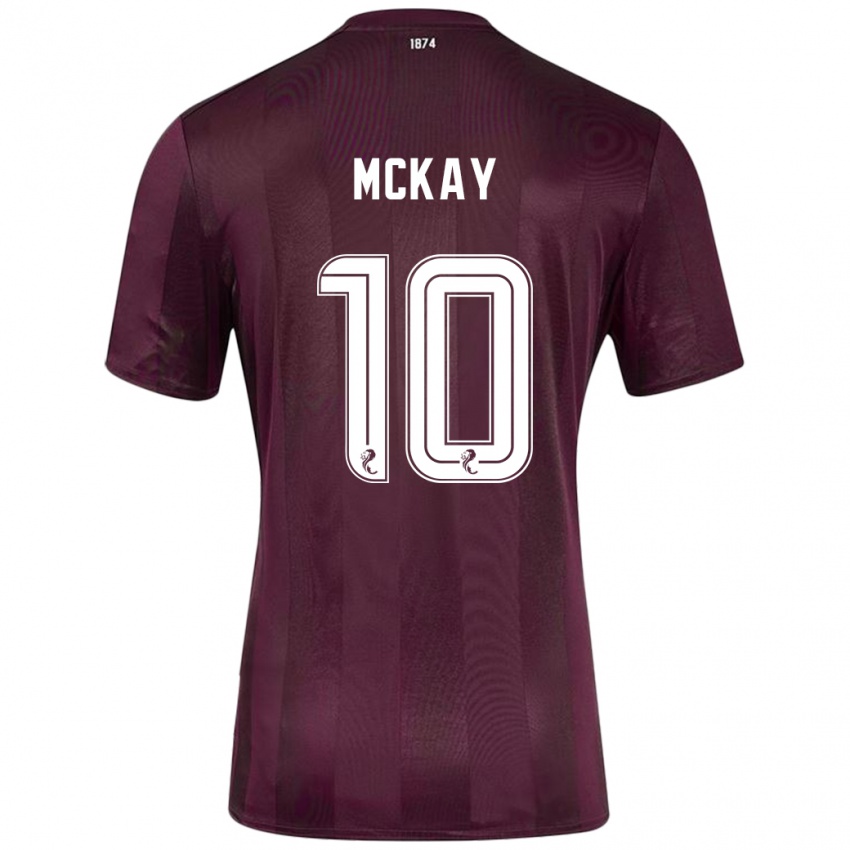 Niño Camiseta Barrie Mckay #10 Borgoña 1ª Equipación 2024/25 La Camisa Perú