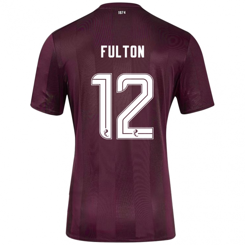 Niño Camiseta Ryan Fulton #12 Borgoña 1ª Equipación 2024/25 La Camisa Perú