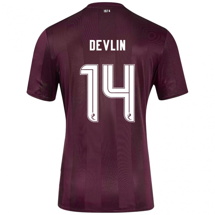 Niño Camiseta Cammy Devlin #14 Borgoña 1ª Equipación 2024/25 La Camisa Perú