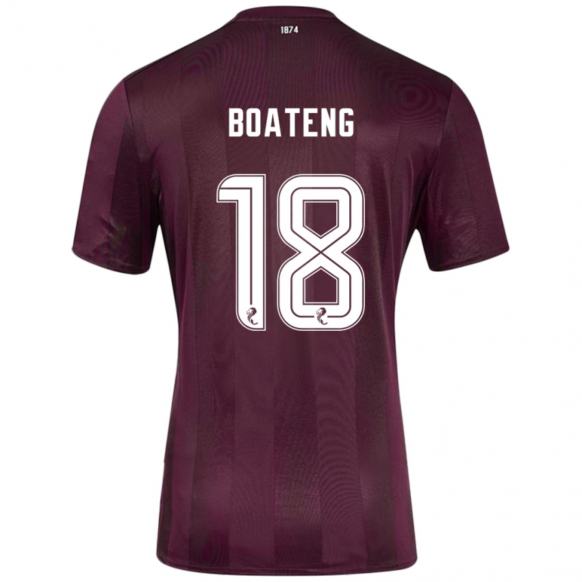 Niño Camiseta Malachi Boateng #18 Borgoña 1ª Equipación 2024/25 La Camisa Perú