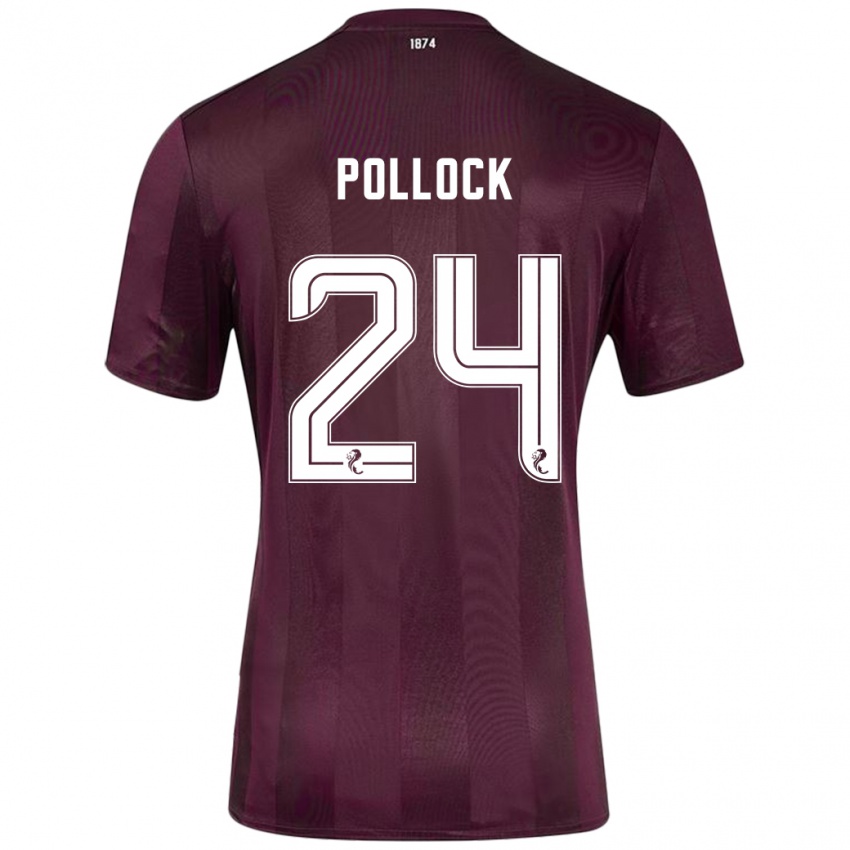 Niño Camiseta Finlay Pollock #24 Borgoña 1ª Equipación 2024/25 La Camisa Perú