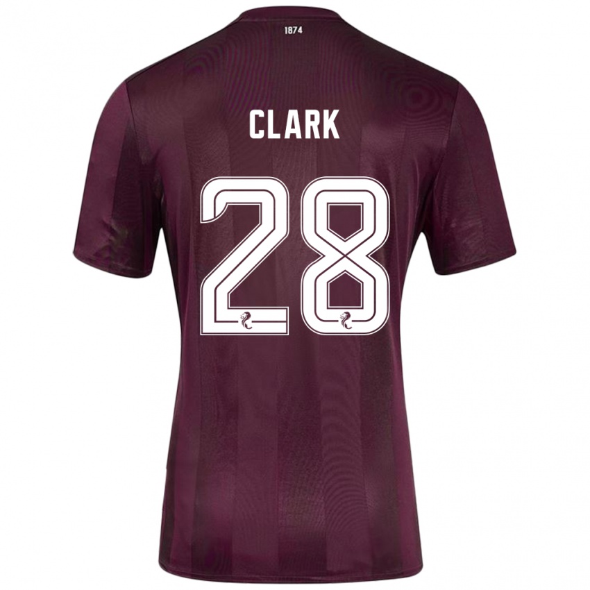 Niño Camiseta Zander Clark #28 Borgoña 1ª Equipación 2024/25 La Camisa Perú