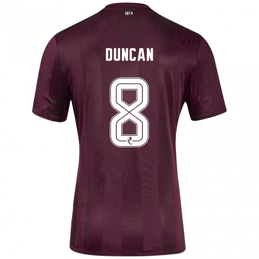 Niño Camiseta Ryan Duncan #8 Borgoña 1ª Equipación 2024/25 La Camisa Perú