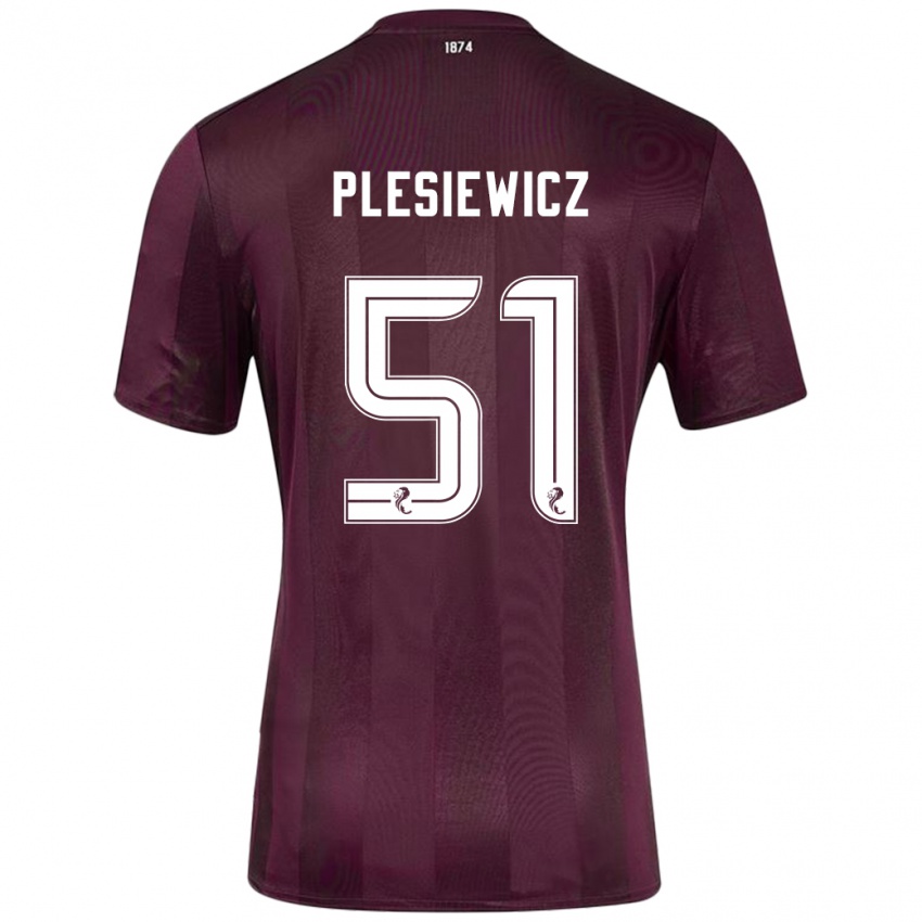 Niño Camiseta Szymon Plesiewicz #51 Borgoña 1ª Equipación 2024/25 La Camisa Perú