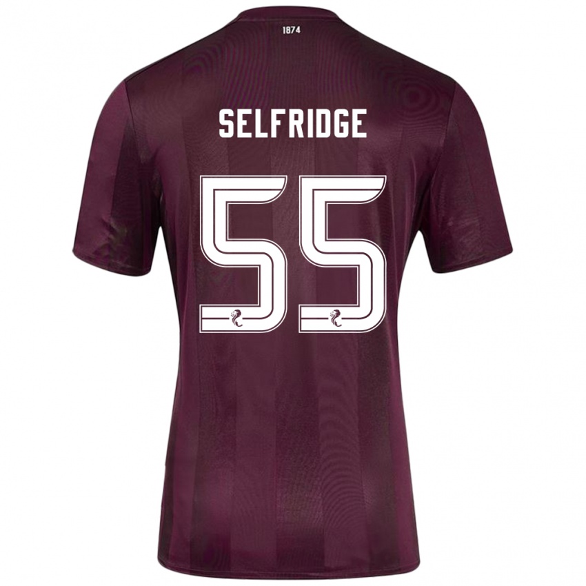 Niño Camiseta Louis Selfridge #55 Borgoña 1ª Equipación 2024/25 La Camisa Perú