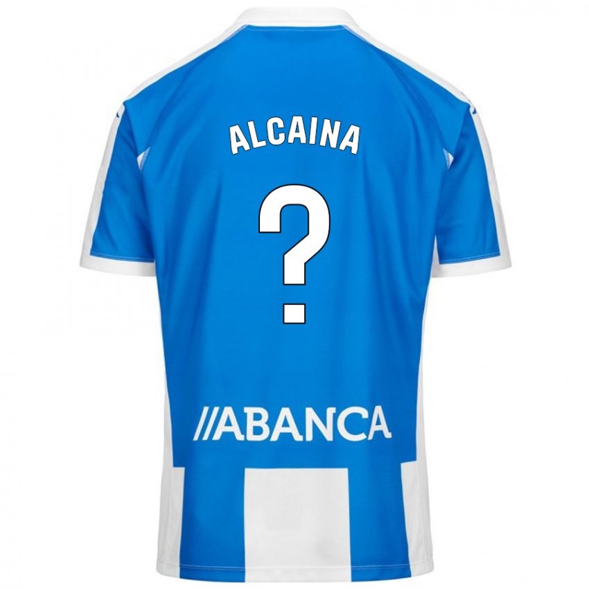 Niño Camiseta Raúl Alcaina #0 Azul Blanco 1ª Equipación 2024/25 La Camisa Perú