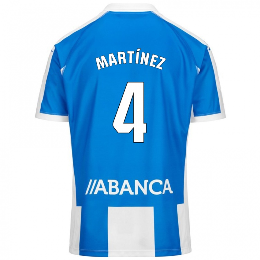 Niño Camiseta Pablo Martínez #4 Azul Blanco 1ª Equipación 2024/25 La Camisa Perú