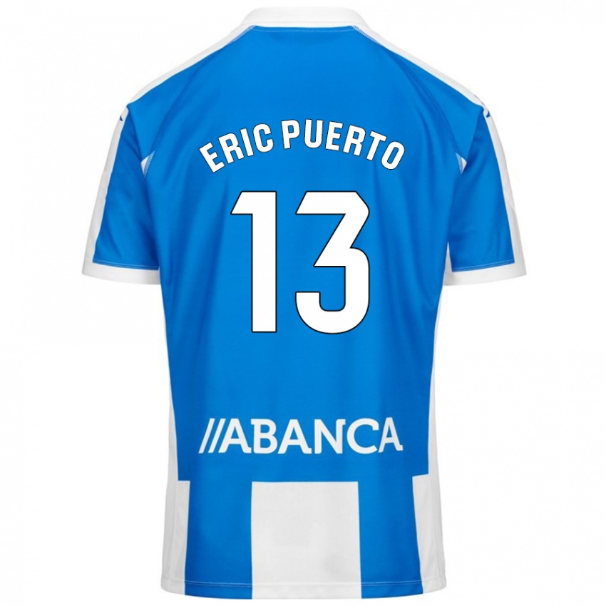 Niño Camiseta Eric Puerto #13 Azul Blanco 1ª Equipación 2024/25 La Camisa Perú